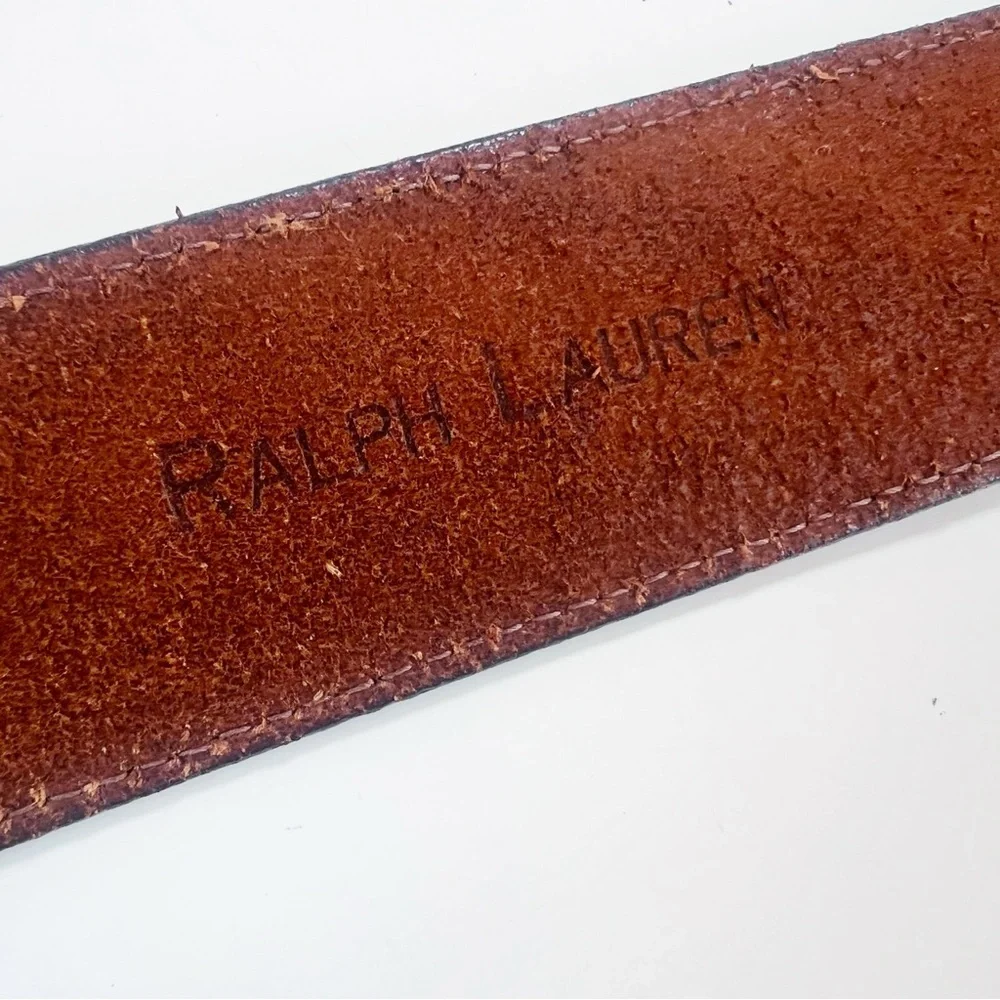 Ralph Lauren Leather Belt Vintage RL 67 Collection Medium